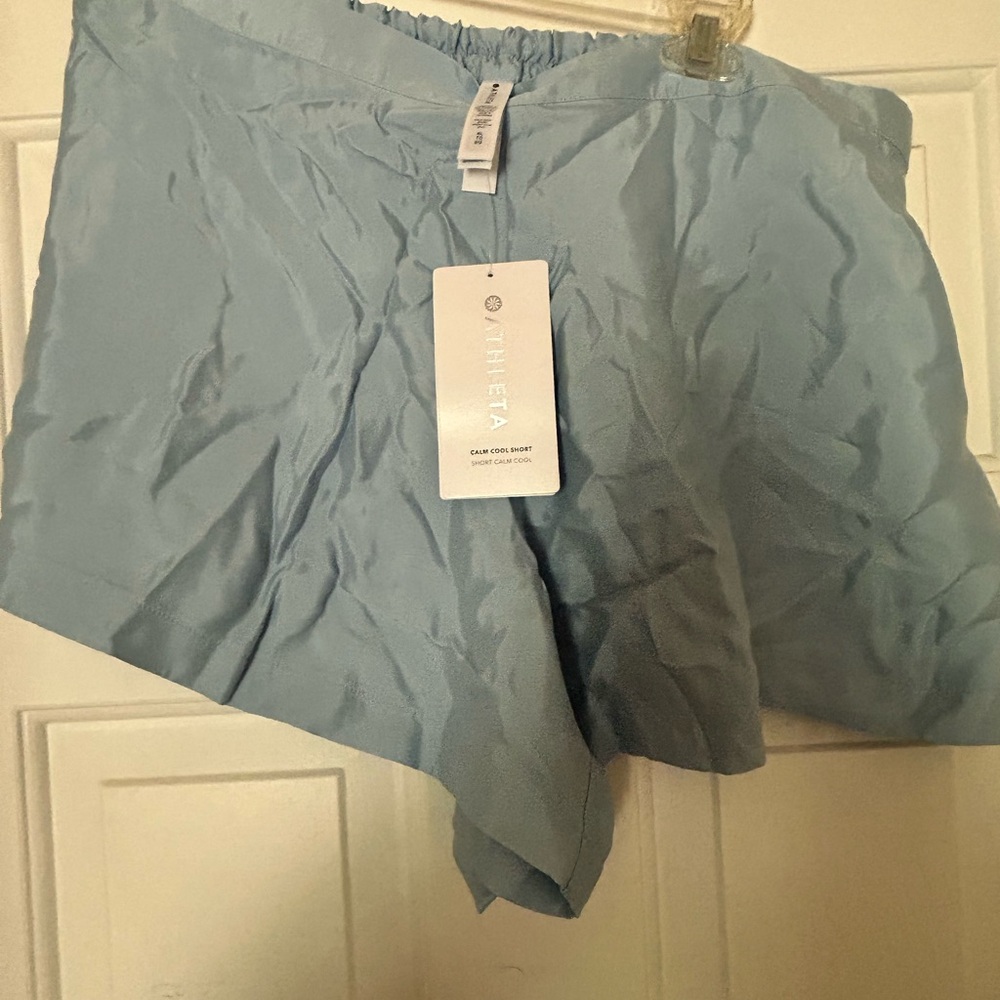 Athleta Light Blue sleep shorts nwt